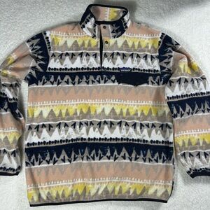 Patagonia Synchilla Snap-T XL Bandicoot Aztec Tribal Fleece Pullover